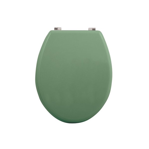 M S V - Abattant WC MDF Vert Basil Charnières Inox