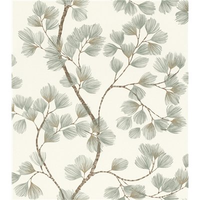 DECORAMA - 866902 - Papier Peint Vinyle Grainé sur Intissé Motif Albizia Vert