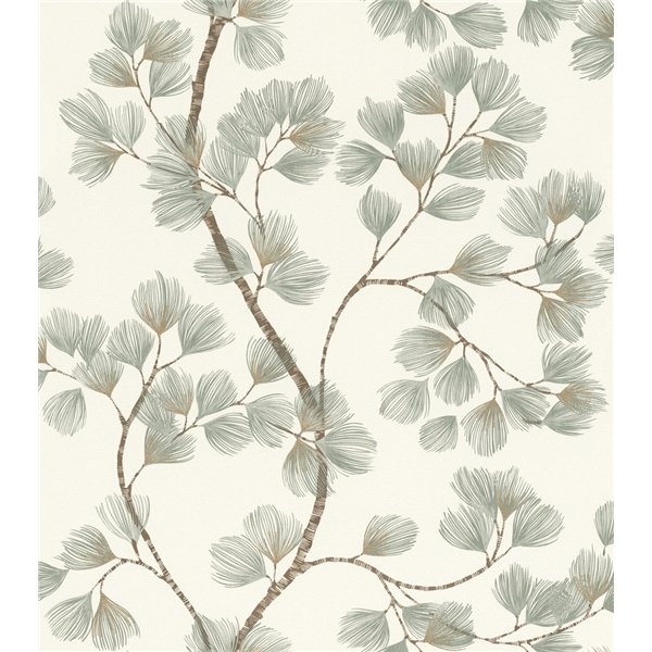 DECORAMA - 866902 - Papier Peint Vinyle Grainé sur Intissé Motif Albizia Vert