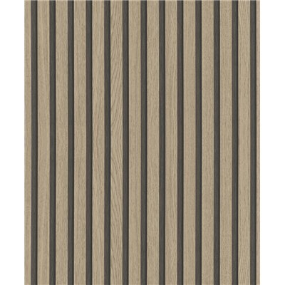 DECORAMA - 33960 - Papier Peint Intissé Effet Tasseaux De Bois Marron