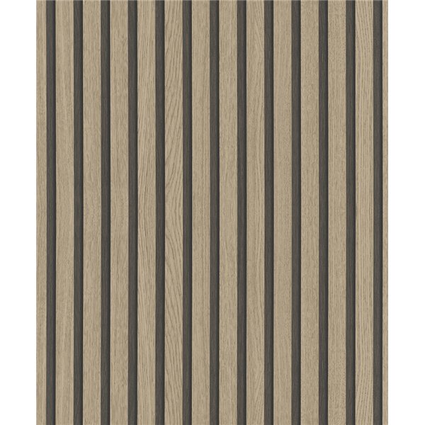 DECORAMA - 33960 - Papier Peint Intissé Effet Tasseaux De Bois Marron