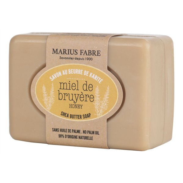 MARIUS FABRE - Savonnette Au Beurre de Karité Miel de Bruyère 100 g