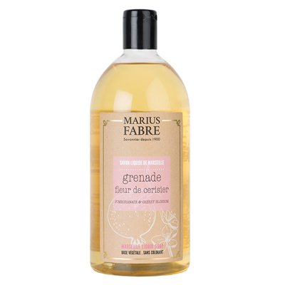 MARIUS FABRE - Savon Liquide de Marseille Grenade Fleur de Cerisier 1L