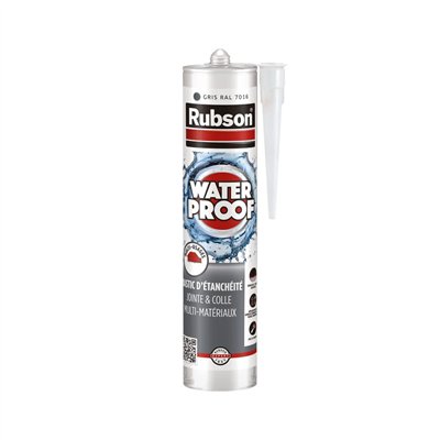 RUBSON - Mastic d'Etanchéité Waterproof Gris 280 ml