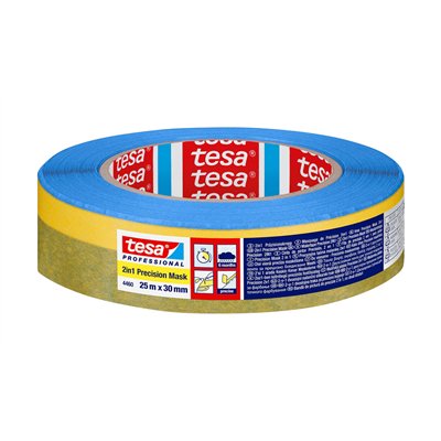 TESA - Adhésif de Masquage 2en1 de Précision 30 mm x 25 m