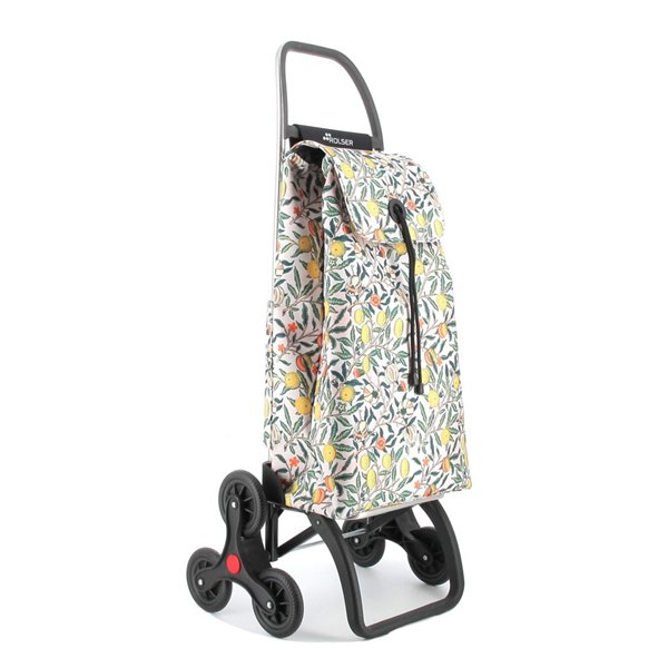 ROLSER - Poussette de Marché I-Max William Morris 6 Roues Monte Escaliers Motif Fruits 43L