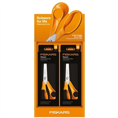 FISKARS - Display 10 Ciseaux Universels Classic Orange 21 cm - Droitiers