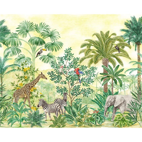 KOMAR - Papier Peint Panoramique Jungle Evolution 400 x 250 cm