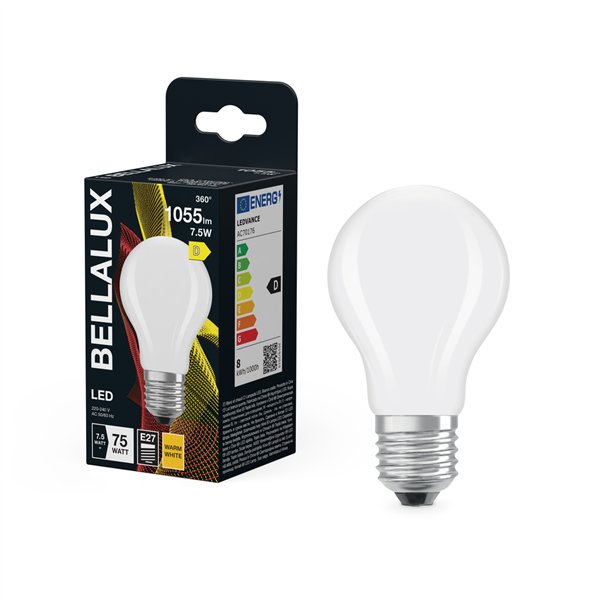 BELLALUX LED DEPOLI STD E27 7.5W CHAUD (Vendu par 6)