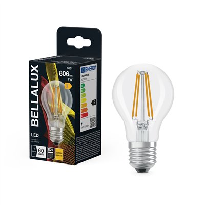 BELLALUX LED CLAIR STD E27 7W CHAUD (Vendu par 6)
