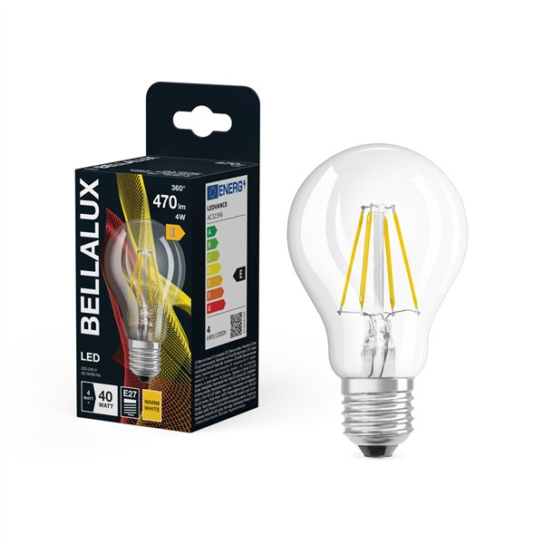 BELLALUX LED CLAIR STD E27 4W CHAUD (Vendu par 6)