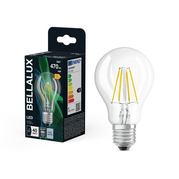 BELLALUX LED CLAIR STD E27 4W CHAUD (Vendu par 6)