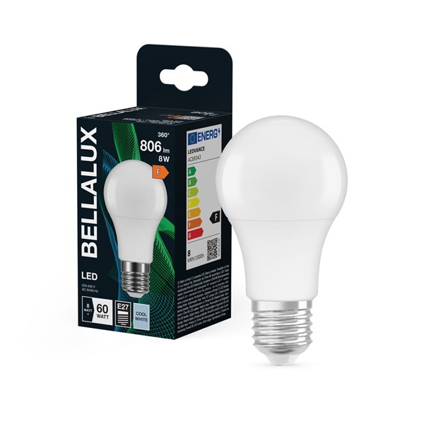 BELLALUX LED DEPOLI STD E27 8.5W FROID (Vendu par 6)