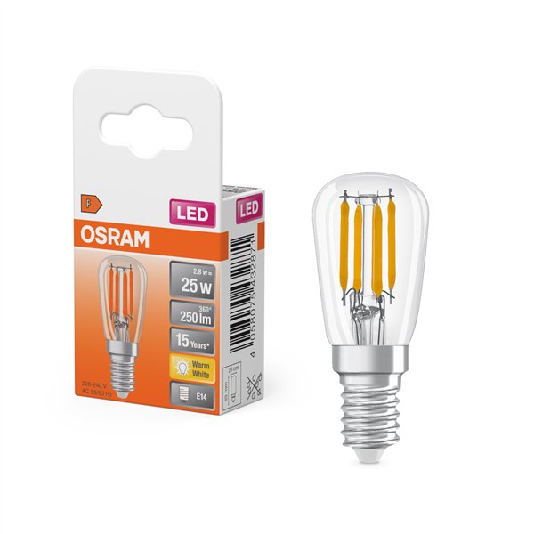 OSRAM - Ampoule Transparente LED T26 E14 2.8W 250 lm Blanc Chaud