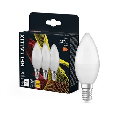 BELLALUX LED DEPO FLA E14 4.9W CHAU.X3 (Vendu par 3)