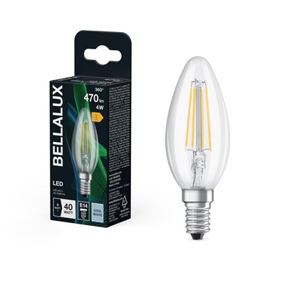 BELLALUX LED CLAIR FLAM E14 4.4W FROID (Vendu par 6)