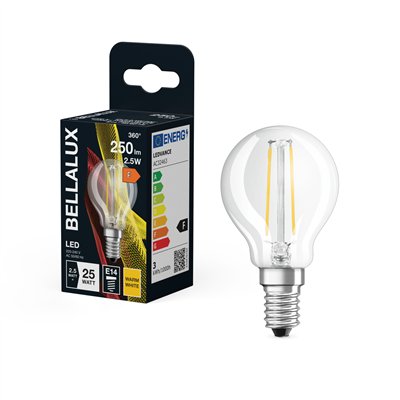 BELLALUX LED CLAIR SPHERE E14 3W CHAUD (Vendu par 6)