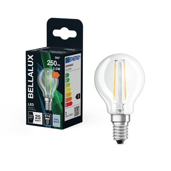 BELLALUX LED CLAIR SPHERE E14 3W FROID (Vendu par 6)