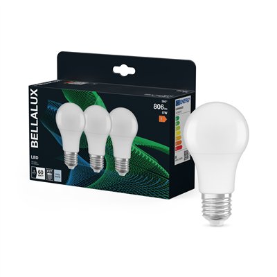 BELLALUX LED DEPOL STD E27 8.5W FRO.X3 (Vendu par 3)