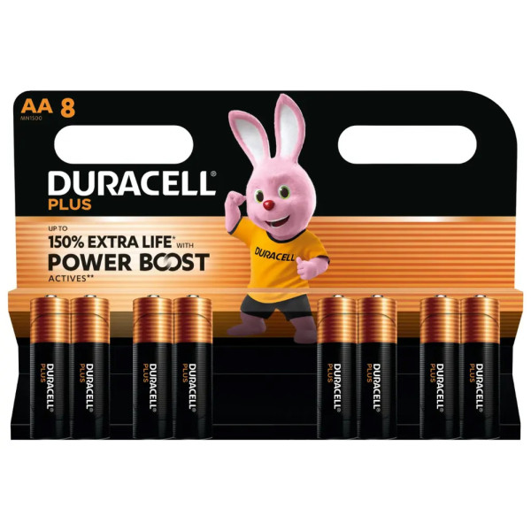 DURACELL - Piles Alcalines Plus Power Boost AA/LR6 1.5V