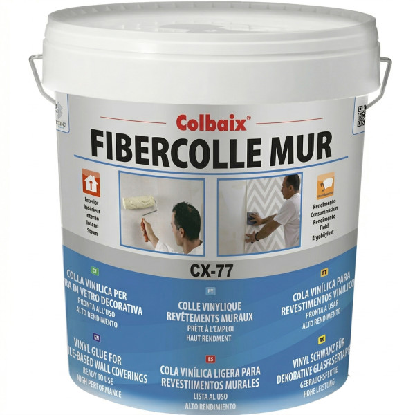 RUALAIX - Fibercolle Mur CX-77 Colle Revêtements Muraux Colbaix 15L