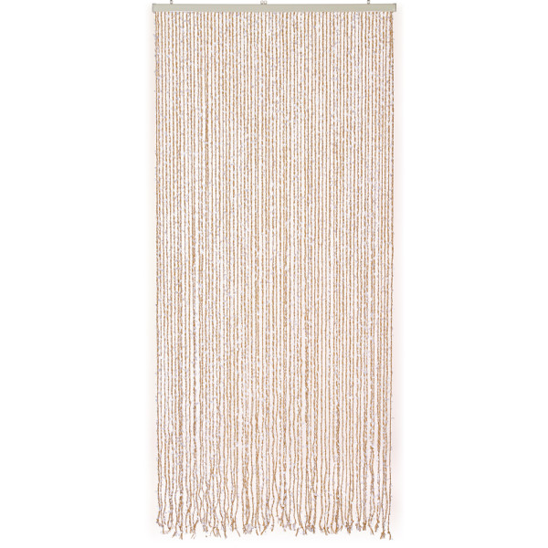 MOREL - Rideau de Porte en Feuillage Samana Blanc 90 x 200 cm