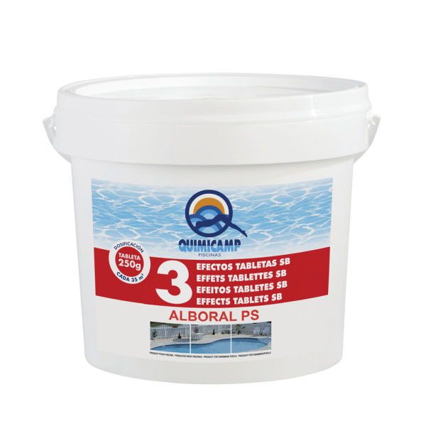QUIMICAMP - Alboral PS 3 Effets SB - Galets de Chlore à Dissolution Lente 250 g
