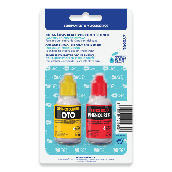 QUIMICAMP - Kit d'Analyse OTO et pH 2 x 15 ml