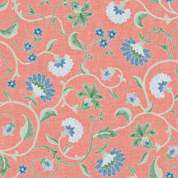 DC TABLE - Nappe Fibranne Bergamo Blossa Rouge 138 cm x 15 m
