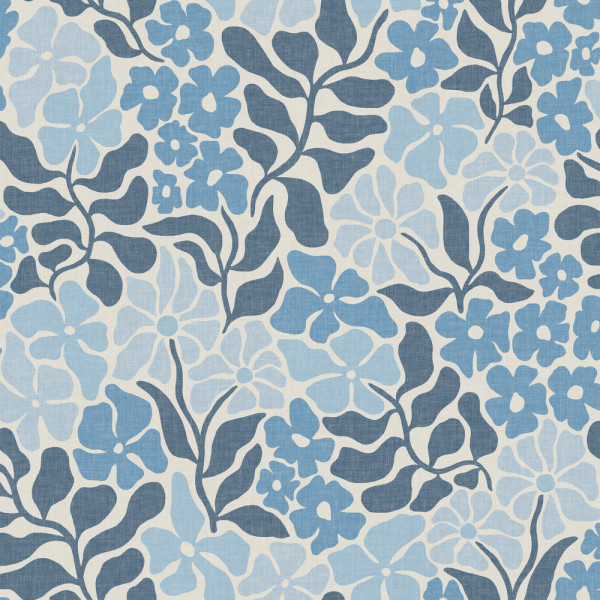 DC TABLE - Nappe Fibranne Bergamo Bloomera Marine 138 cm x 15 m