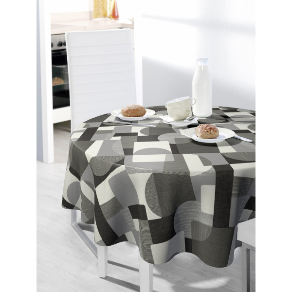 ACCESS DECO - Nappe Ronde Polyester Ø160 cm Nuance Gris sur Cintre