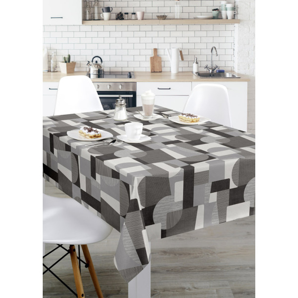 ACCESS DECO - Nappe Polyester 140 x 240 cm Nuance Gris sur Cintre
