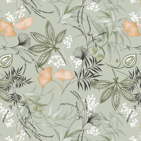 ACCESS DECO - Toile Cirée Déco Sérénité Vert 140 cm x 20 m