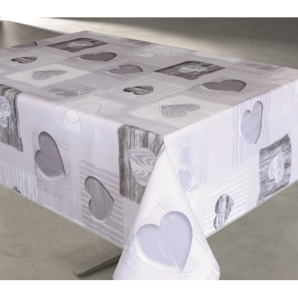 ACCESS DECO - Toile Cirée Prestige Tendresse Gris 140 cm x 20 m