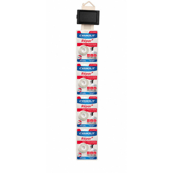 CYANOLIT - Répar+ Ruban Silicone Répare Toutes Les Fuites 3 m x 25 mm