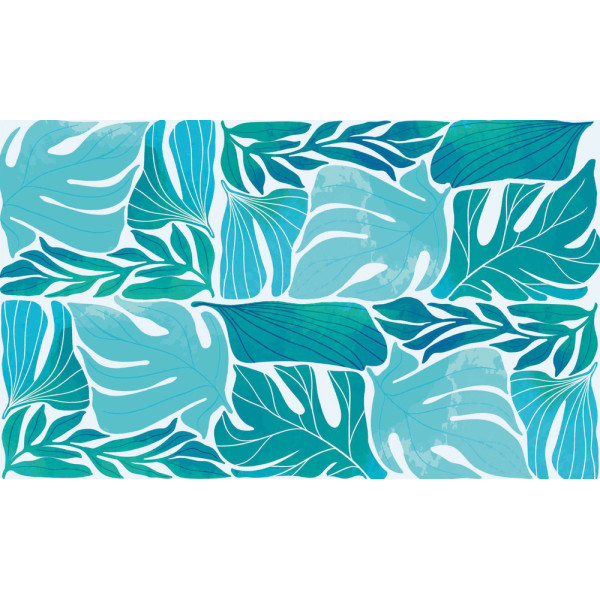 MERCURY - Tapis Velvet Deco Leaves 45 x 75 cm