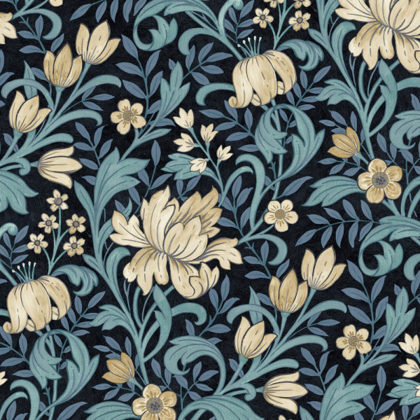 DECOR DESIGN - A86801 Vinyle sur Intissé Marian Bleu