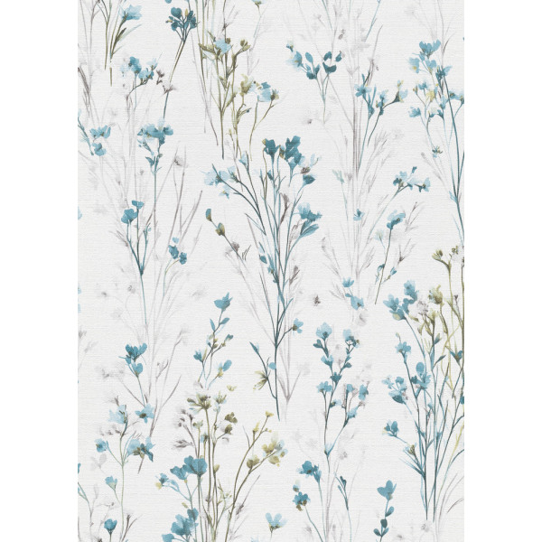 DECOR DESIGN - 10561-18 Vinyle sur Intissé Grainé Bright Meadow Bleu