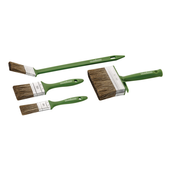 COLOR EXPERT - Lot de 4 Brosses à Lasure