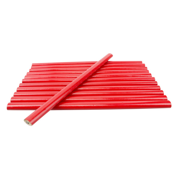 FISCHER DAREX - Crayon de Charpentier Rouge en Bois à Mine HB