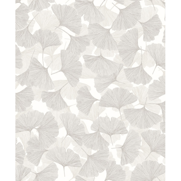 DECORAMA - 35781 - Intissé Feuilles Ginkgo Beiges Grises