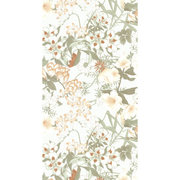 DECORAMA - 51260307 - Vinyle sur Intissé British Flowers Beige