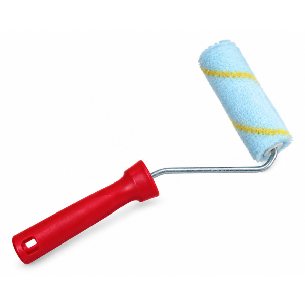COLOR PLUS - Rouleau Rayé Jaune pour Surfaces Irrégulières 10 cm
