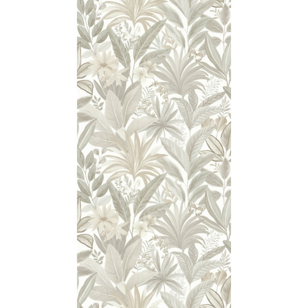 DECORAMA - 51260207 - Vinyle sur Intissé Éclat Botanique Beige Gris
