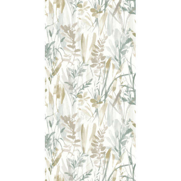 DECORAMA - 51253704 - Vinyle sur Intissé Lande Fleurie Vert Beige