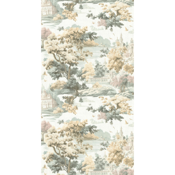 DECORAMA - 11260307 - Vinyle sur Intissé Honorine Beige Gris