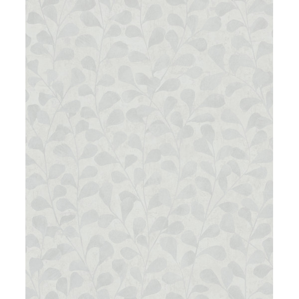 DECORAMA - 82501 - Vinyle Expansé sur Intissé Feuille Eucalyptus Blanc