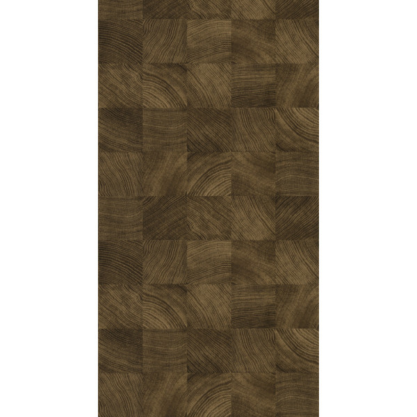 DECORAMA - 51252018 - Vinyle sur Intissé Préencollé Cube de Bois Marron Foncé
