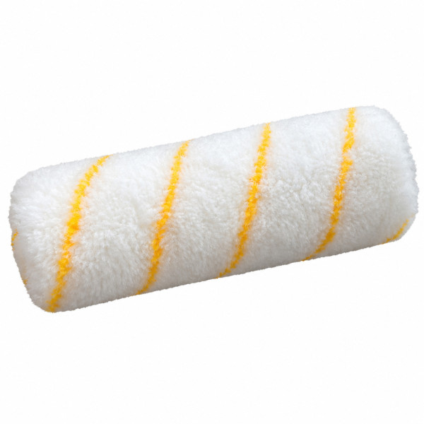COLOR PLUS - Manchon à Peinture Rayé Jaune pour Murs Irréguliers 18 cm