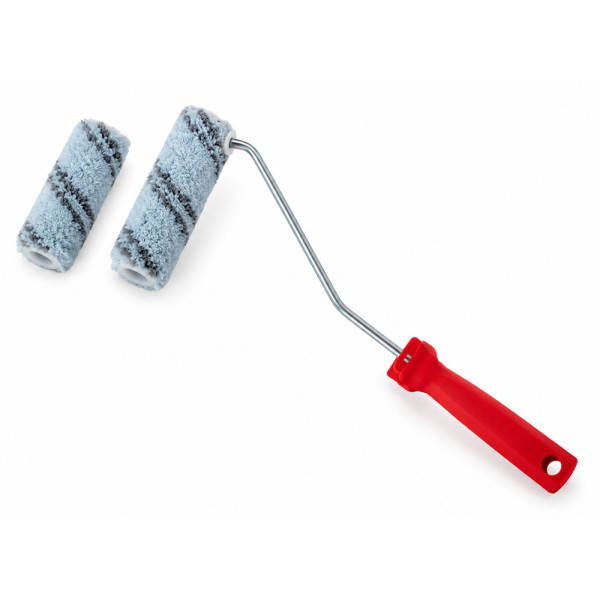 COLOR PLUS - Set Rouleau pour Murs Lisses 2 Manchons 12 cm et Monture Ergonomique